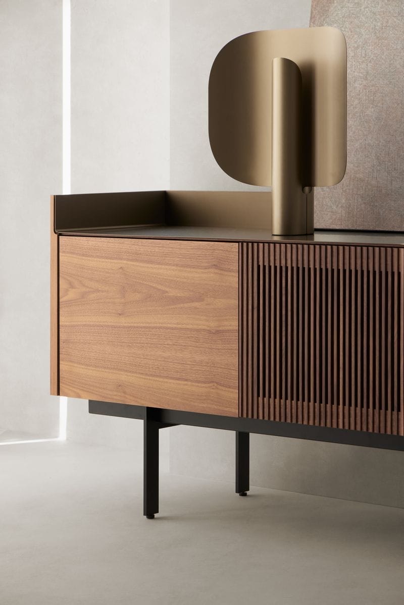 Stockholm 3 Doors (1 Central Slatted) Stained Oak Ebony - Image 3